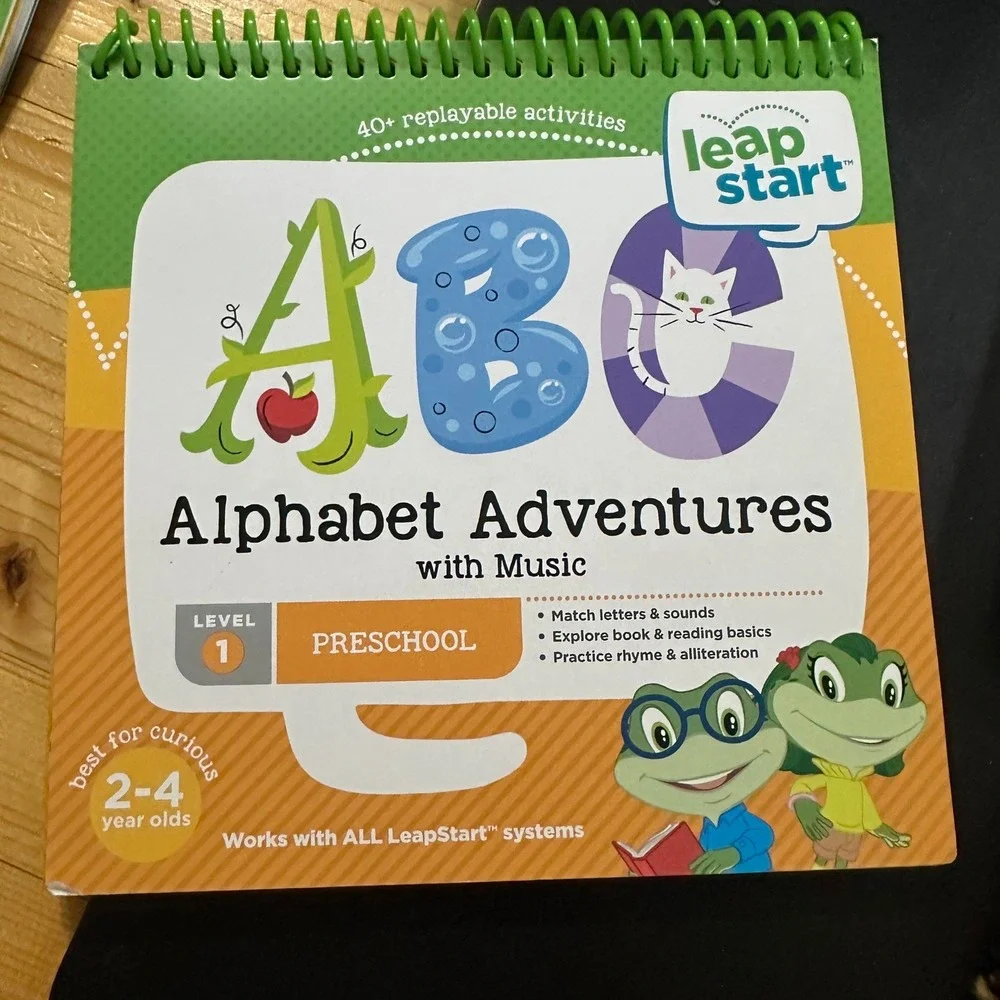 LeapFrog LeapStart ABC Alphabet Adventures with Music Level 1 Preschool Book